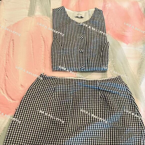 SALE🦋Reformation Mika Two Piece - Black and White Check - Picture 10 of 12
